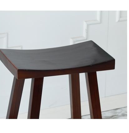 Tabouret de bar haut Luca en bois massif, chaise haute de café BR 067 WD