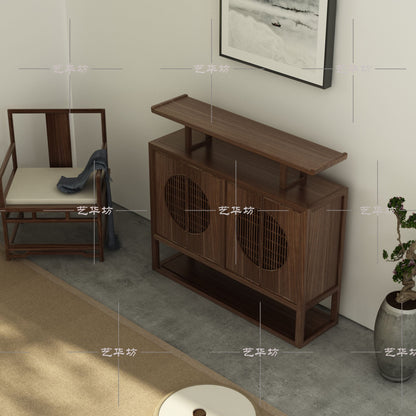 Buffet LUCILLE SHERATON, table d'autel, meuble d'entrée de style chinois