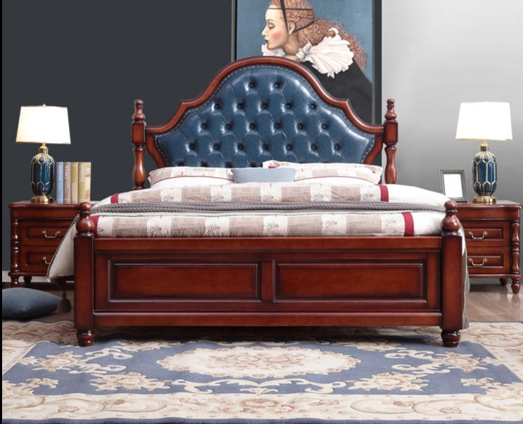 Lit Lucy Boston Hilton American Classic en bois massif (2 tailles et 2 couleurs au choix)