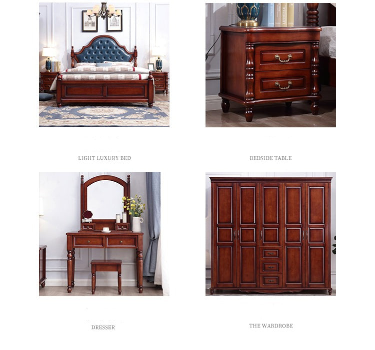 Lit Lucy Boston Hilton American Classic en bois massif (2 tailles et 2 couleurs au choix)