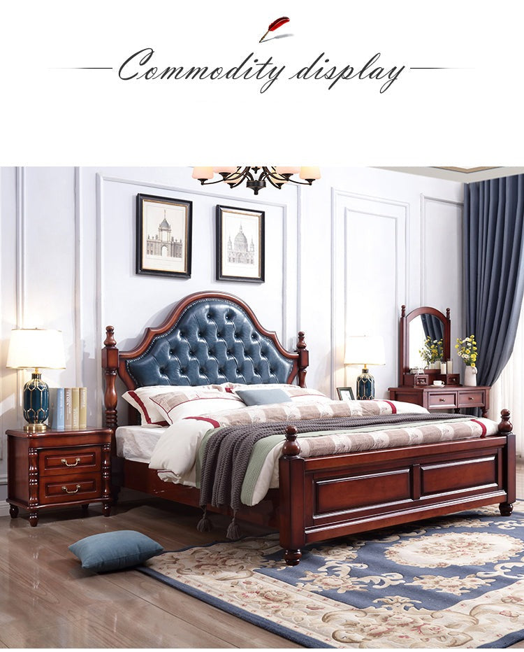 Lit Lucy Boston Hilton American Classic en bois massif (2 tailles et 2 couleurs au choix)