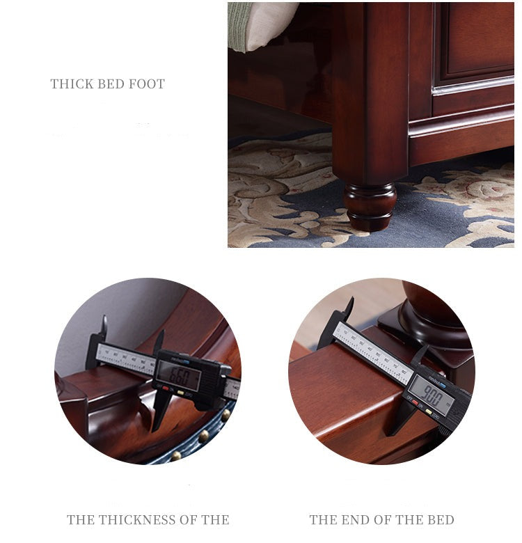 Lit Lucy Boston Hilton American Classic en bois massif (2 tailles et 2 couleurs au choix)