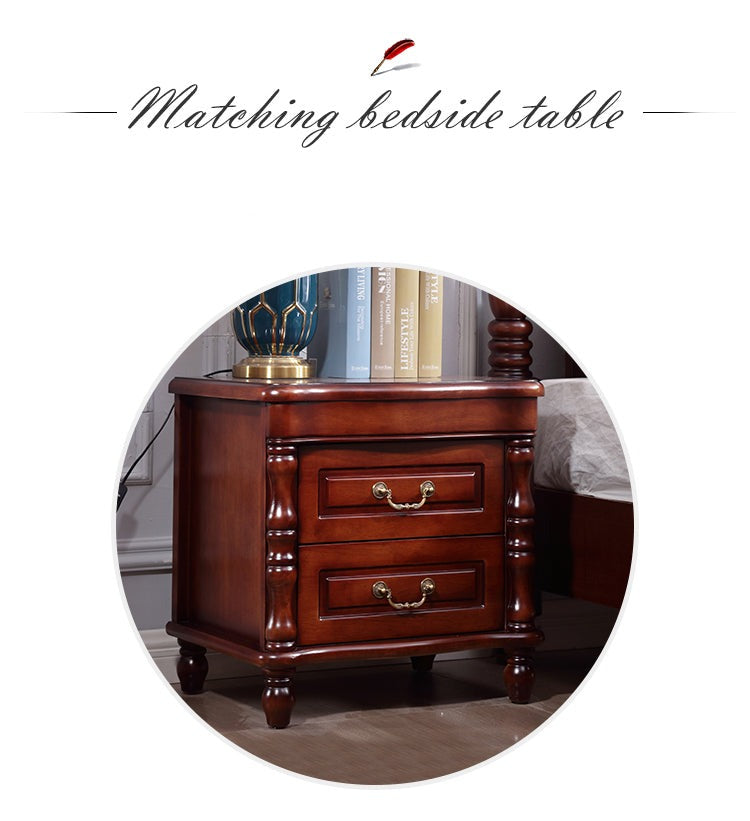 Lit Lucy Boston Hilton American Classic en bois massif (2 tailles et 2 couleurs au choix)