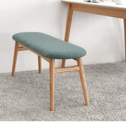 Banc en bois massif LYRIC BELAIR en chêne nordique avec coussin lavable en tissu 