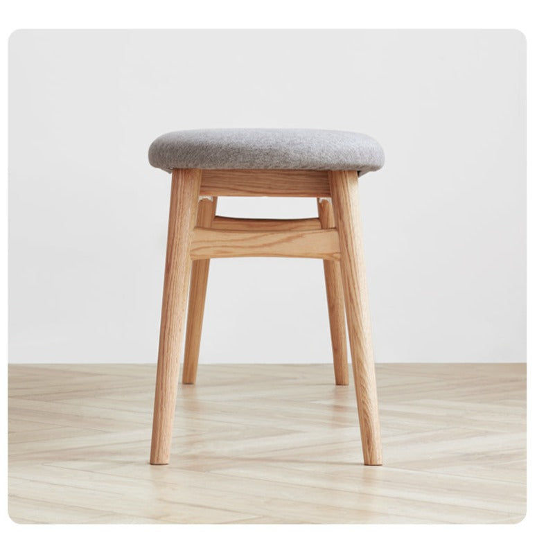 Banc en bois massif LYRIC BELAIR en chêne nordique avec coussin lavable en tissu 