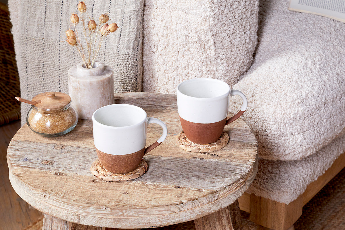 Grande tasse Mali - Blanc (lot de 2)