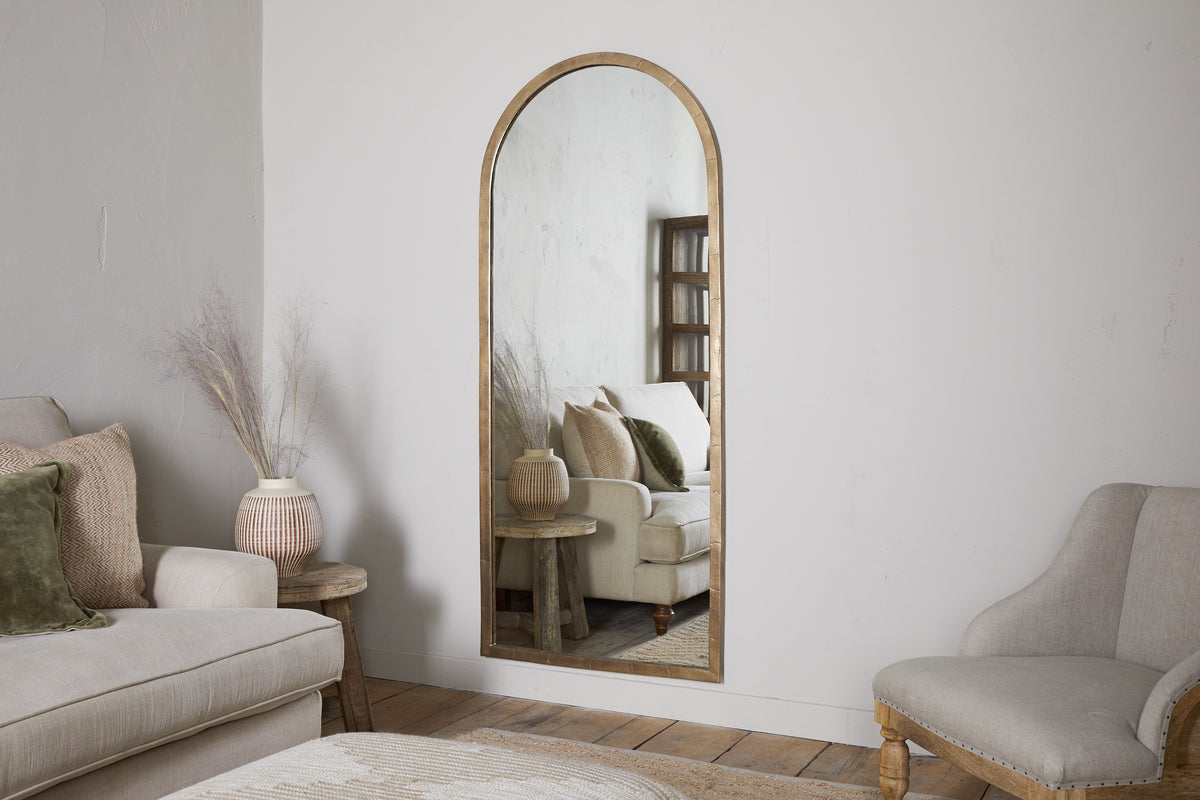 Miroir pleine longueur Murwara - Laiton antique