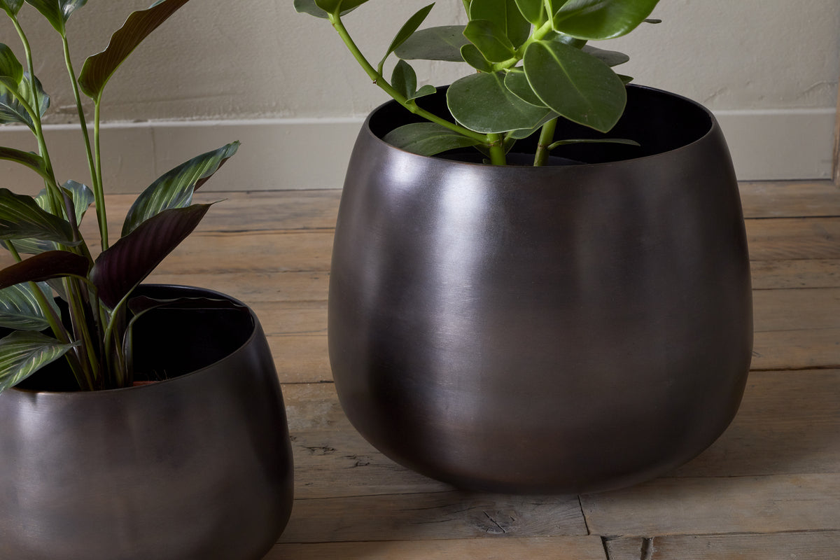 Pot de fleurs Maliki - Bronze vieilli