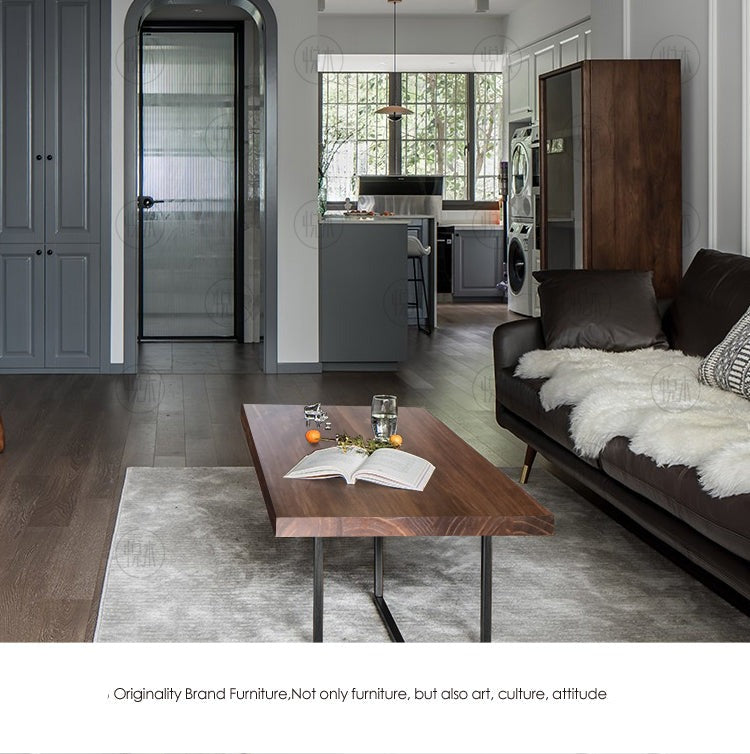 Table basse scandinave japonaise Maeve RADISSON en bois massif nordique (4 couleurs, 8 tailles) 