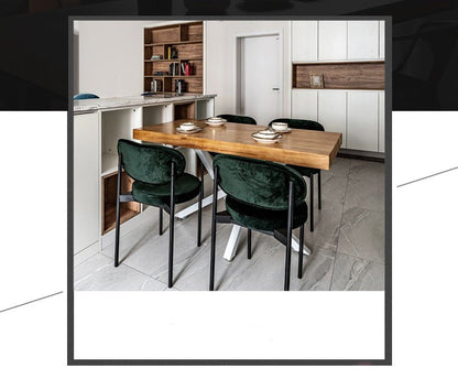 Table à manger en bois massif Maeve japonaise scandinave