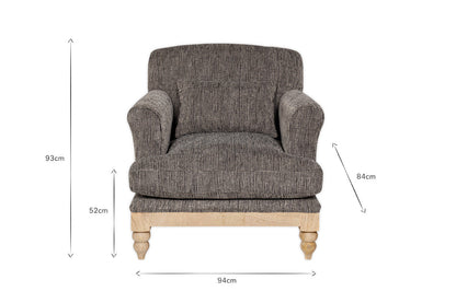 Fauteuil Maganda en coton - Anthracite
