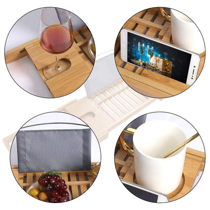 Plateau de baignoire extensible Bambusi