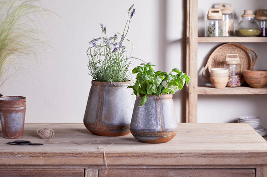 Jardinière d'extérieur Mamba - Zinc vieilli