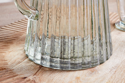 Pichet en verre côtelé Minati - Transparent
