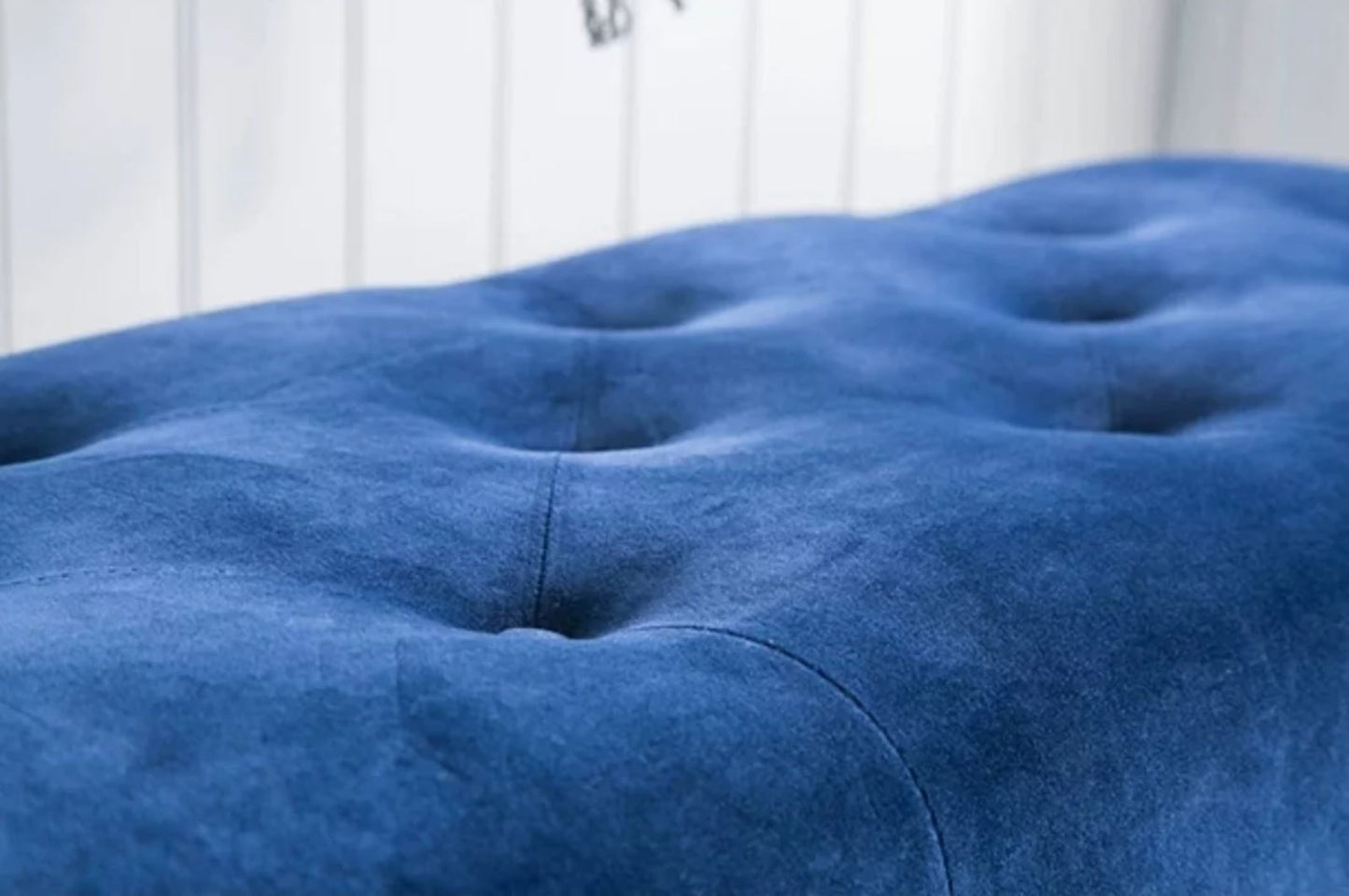 Banc ottoman victorien en velours HUGO