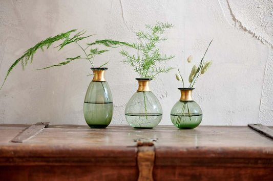 Mini vase en verre Miza - Vert