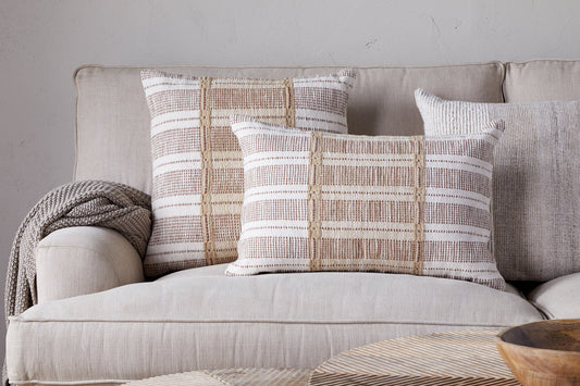 Housse de coussin en coton Nayika - Rouille