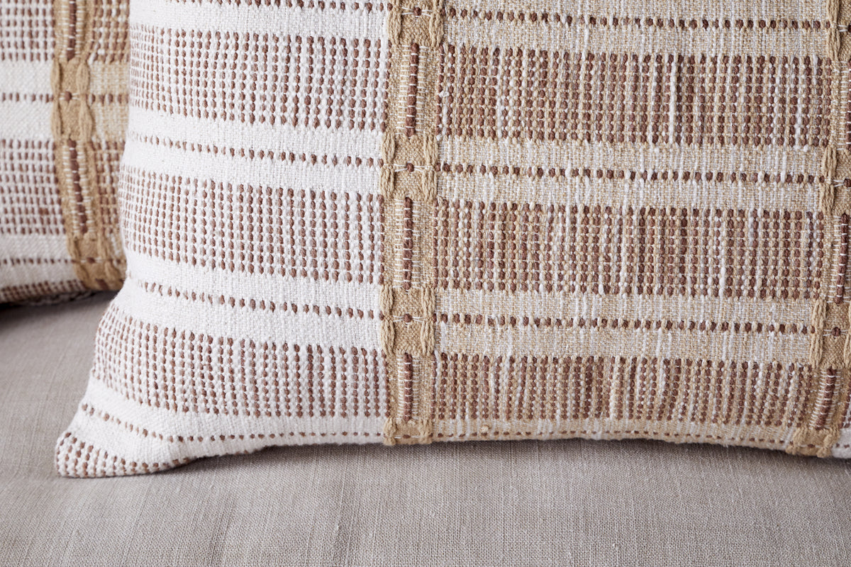 Housse de coussin en coton Nayika - Rouille