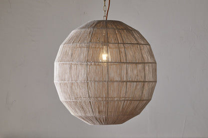 Pendentif sphérique en jute tissé Nilaveli - Naturel