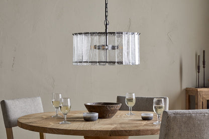 Pendentif Nauka Statement - Bronze vieilli et transparent