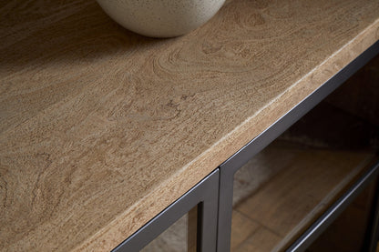 Buffet Nirvi en bois de manguier et fer - Noir