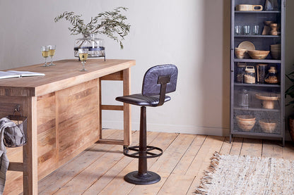Chaise de bar Narwana - Noir vieilli