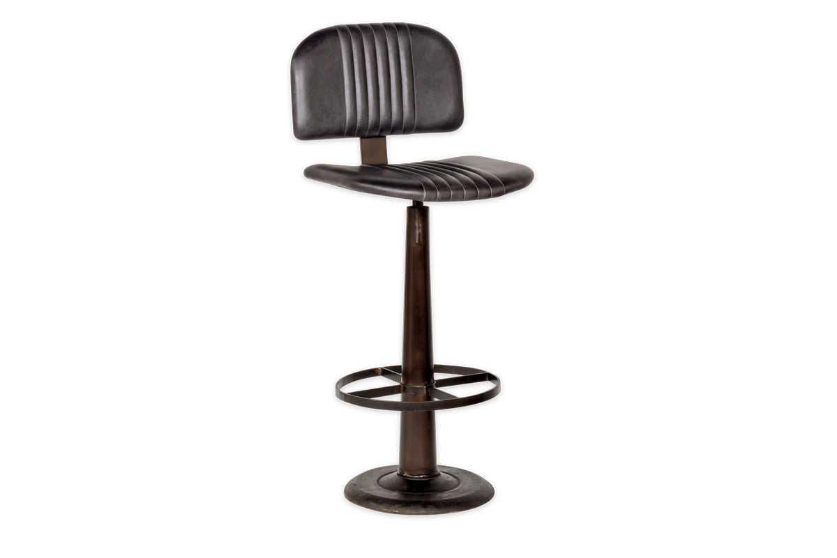 Chaise de bar Narwana - Noir vieilli