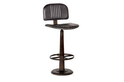 Chaise de bar Narwana - Noir vieilli