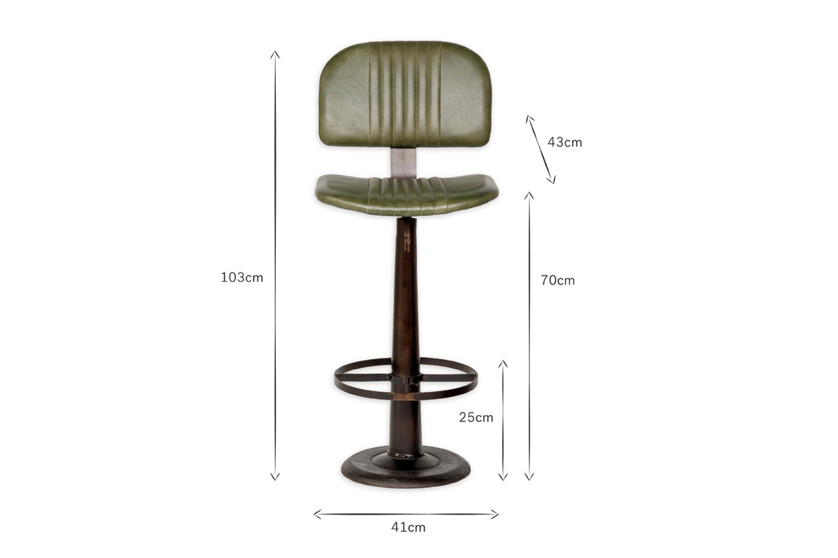 Chaise de bar Narwana - Vert riche