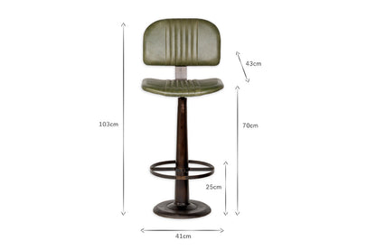 Chaise de bar Narwana - Vert riche
