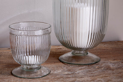 Bougeoir en verre recyclé Nia - Transparent