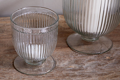 Bougeoir en verre recyclé Nia - Transparent