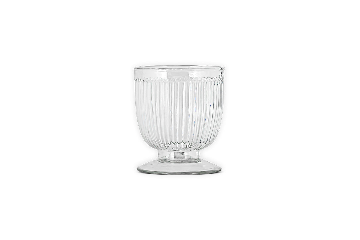 Bougeoir en verre recyclé Nia - Transparent