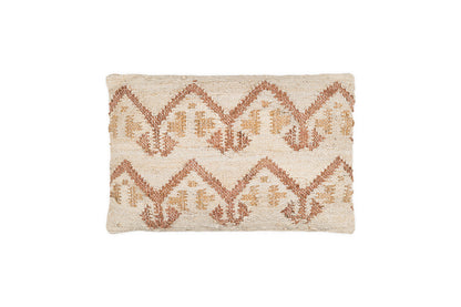 Housse de Coussin Nuvali en Coton et Jute - Rouille