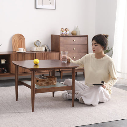 Table basse Harrison en bois massif pour salon