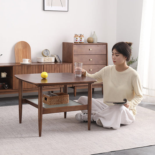 Table basse Harrison en bois massif pour salon