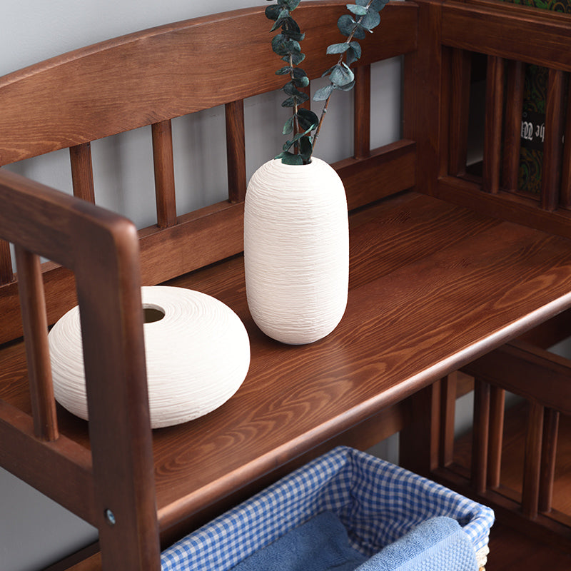 Bibliothèque de rangement moderne en bois massif DAVIDE