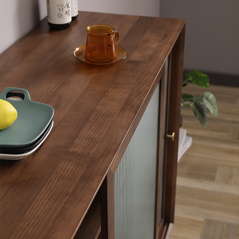 Buffet d'exposition industriel minimaliste en verre ELIANA 