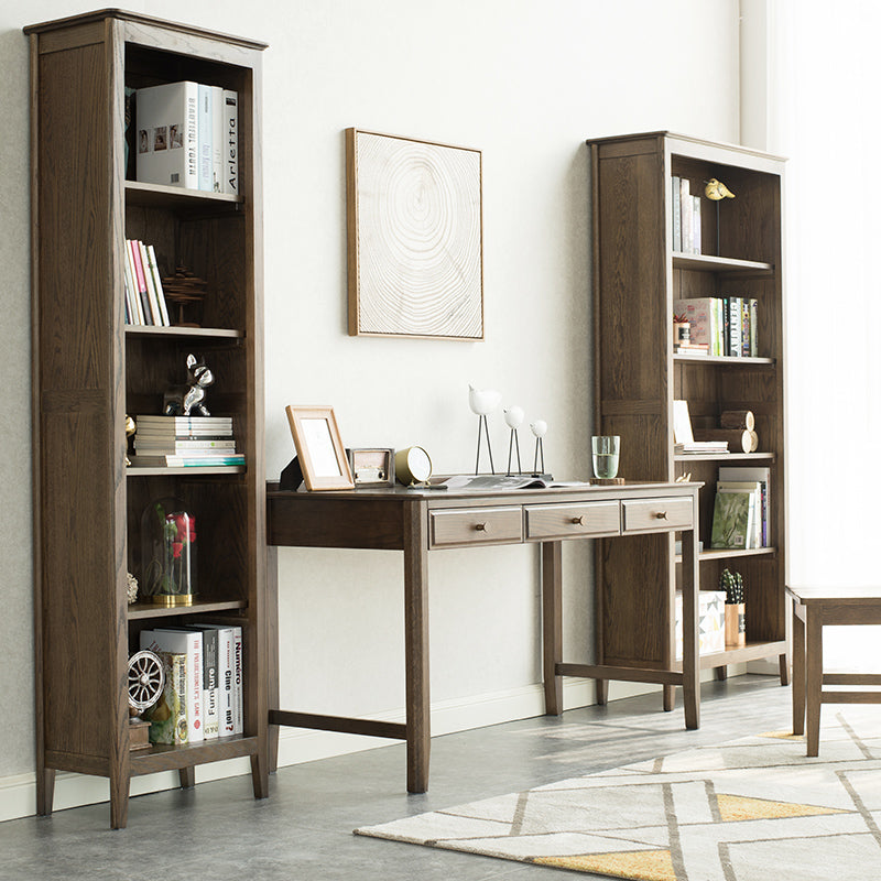 Bureau d'ordinateur en bois massif Hugo Nordic en chêne américain