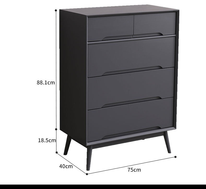 Commode scandinave en bois massif ANN (4 couleurs, 2 tailles)