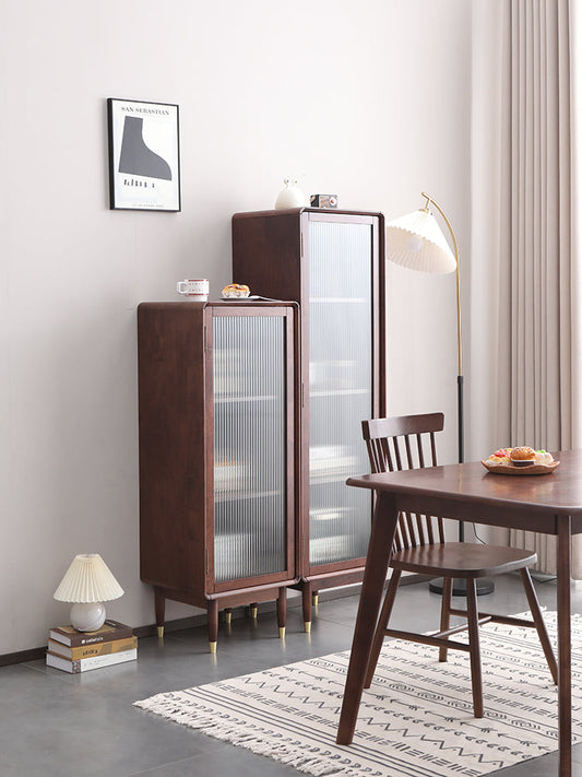 Adelaide SWEDEN Armoire à vin en bois massif avec vitrine en verre