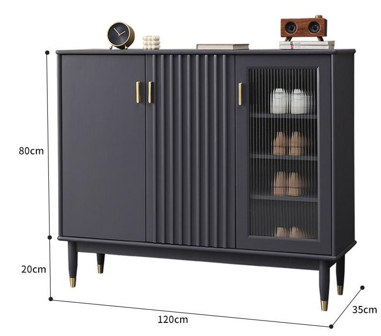 Armoire de rangement/armoire à chaussures Brandon en bois massif 