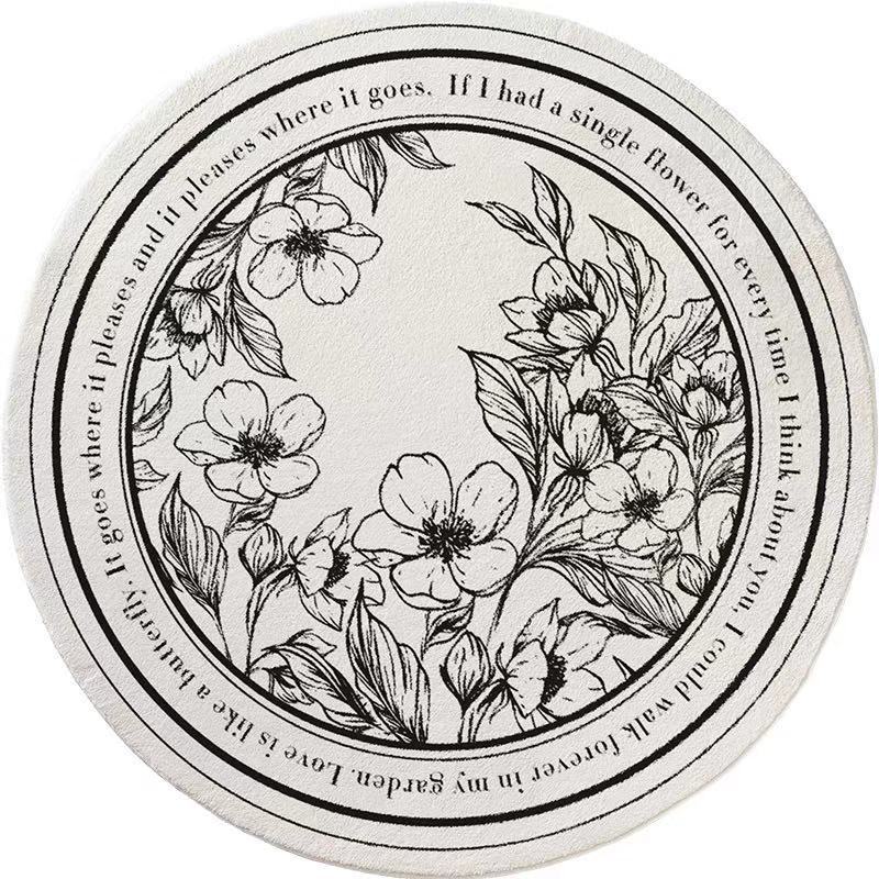 Tapis de chambre rond Hillsby