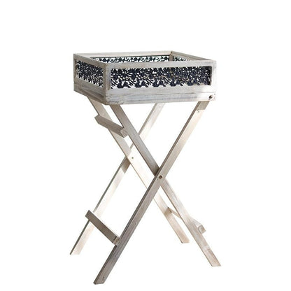 Support à plantes pliable à double étagère Khajag