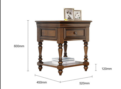 Lampe de chevet ALICE SHERATON, table d'appoint, meuble de conception allemande