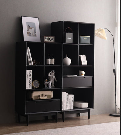 KAILANI TOKYO HILTON Bibliothèque japonaise scandinave en bois massif (4 couleurs, 3 tailles)