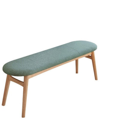 Banc en bois massif LYRIC BELAIR en chêne nordique avec coussin lavable en tissu 