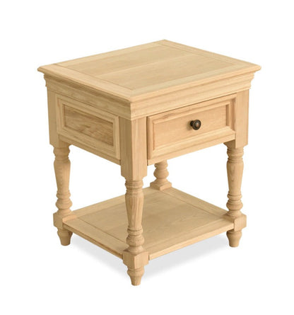 Lampe de chevet ALICE SHERATON, table d'appoint, meuble de conception allemande