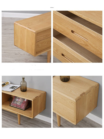 Meuble TV JANE RITZ en bois dur de style nordique japonais 