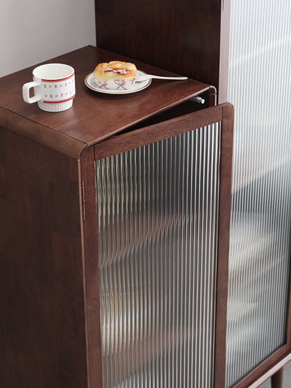 Adelaide SWEDEN Armoire à vin en bois massif avec vitrine en verre